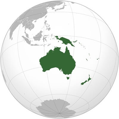 países da Oceania
