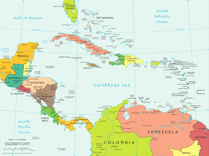 Mapa Múndi América Central