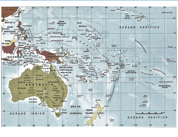 Mapa Múndi Oceania