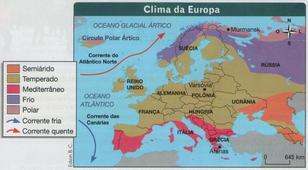 mapa clima Europa