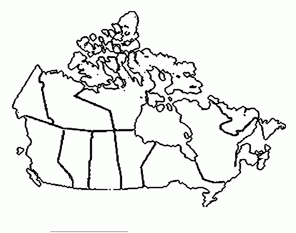 mapa colorir Canadá