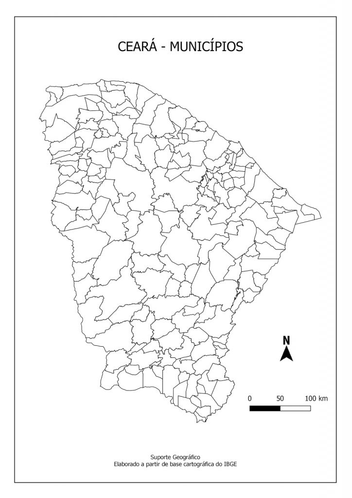 mapa colorir Ceará