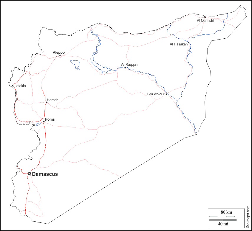 mapa clima da Síria