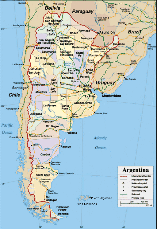 mapa político argentina