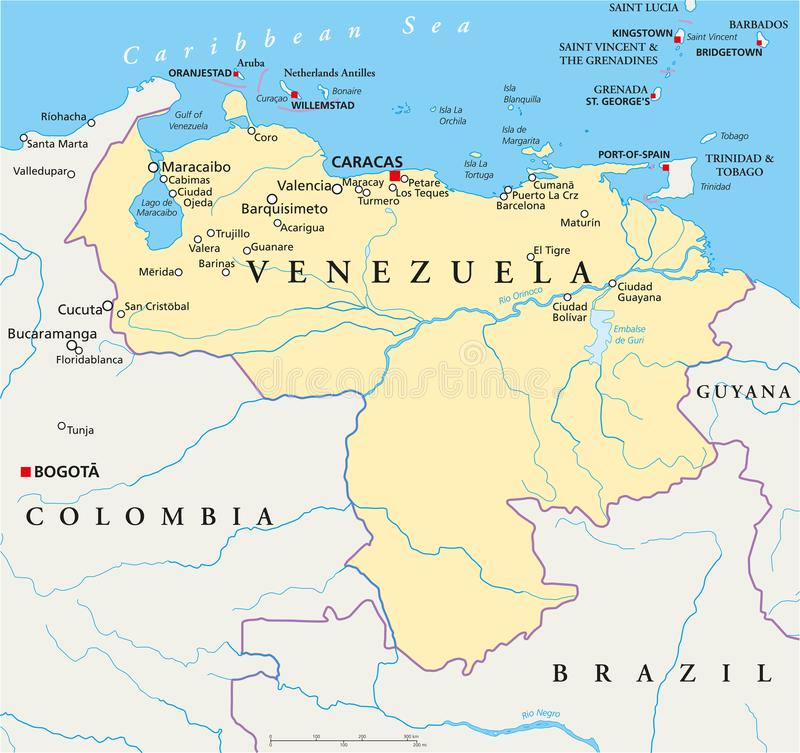 mapa político Venezuela