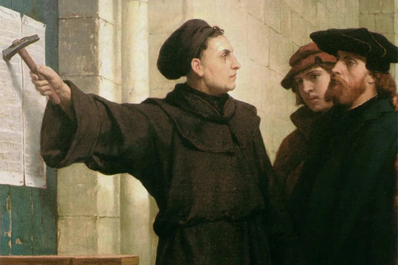 Luteranismo - O que foi, principais características e mais! (Imagem: Pintura "Luther Posting the 95 Theses", de Ferdinand Pauwels, 1872)