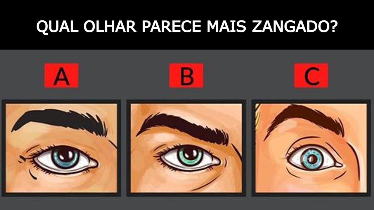 Teste do olho: qual olhar parece mais ZANGADO? Resposta revela seu tipo de personalidade! (Imagem: Reprodução/Pinterest)