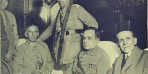 Miguel Costa, Góis Monteiro e Getúlio Vargas em 1930 (Imagem: Domínio Público)